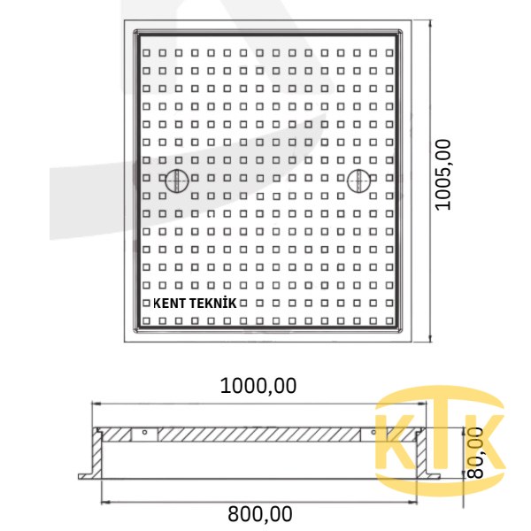 Döküm Rögar Kapağı Takımı Ø600 mm Yuvarlak C250 - Aykomsan Döküm