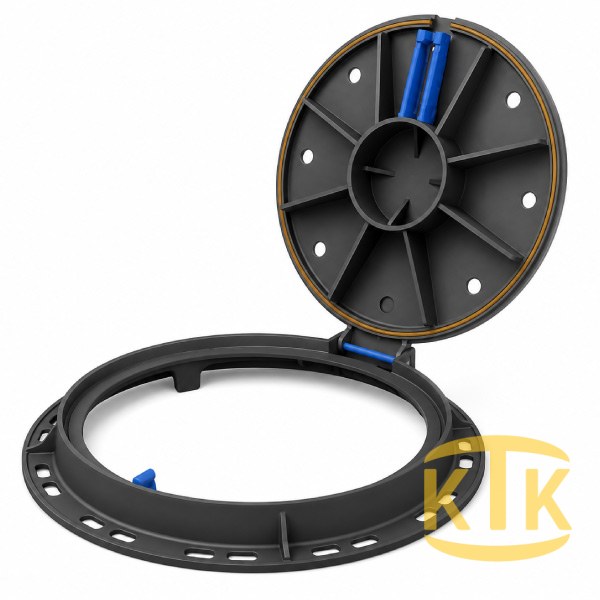 Döküm Rögar Kapağı Takımı Ø600 mm 100° B125 - Aykomsan Döküm