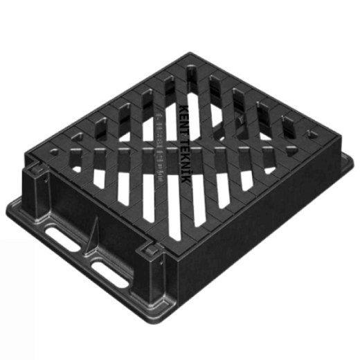 Döküm Yağmur Suyu Izgara Takımı 450x525 mm D400 - Aykomsan Döküm döküm altyapı ürünü