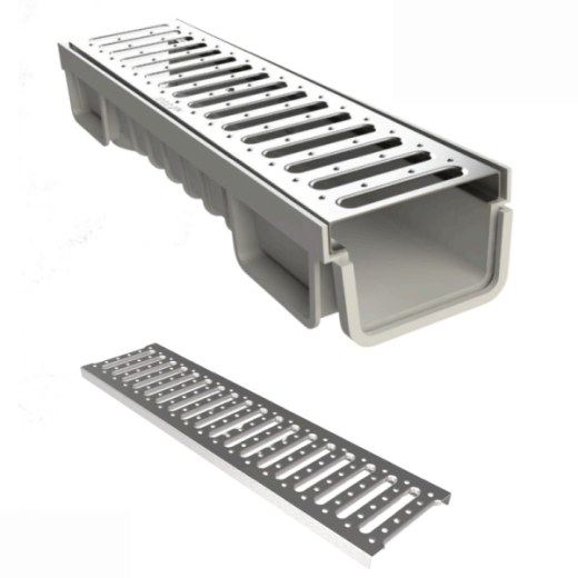 Paslanmaz/Galvaniz Kanal Izgarası 150x500x20 mm A15 - Aykomsan Döküm döküm altyapı ürünü