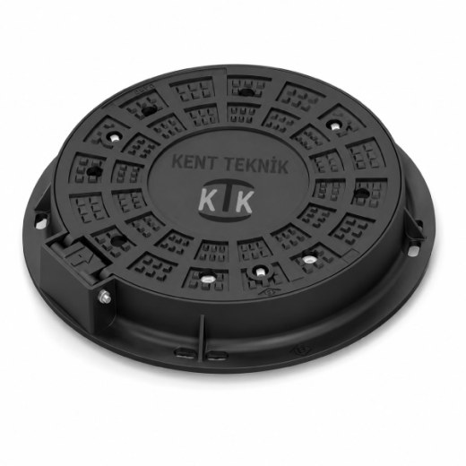 Döküm Rögar Kapağı Takımı Ø600 mm 180° Yuvarlak D400 - Aykomsan Döküm döküm altyapı ürünü