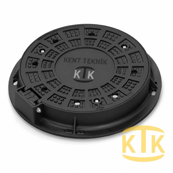 Döküm Rögar Kapağı Takımı Ø600 mm 180° Yuvarlak C250 - Aykomsan Döküm