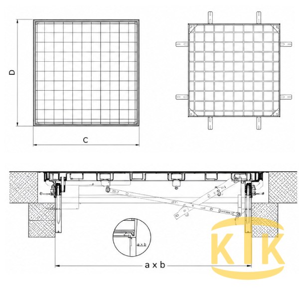 Müdahale Kapağı 900x900 mm D400 - Aykomsan Döküm